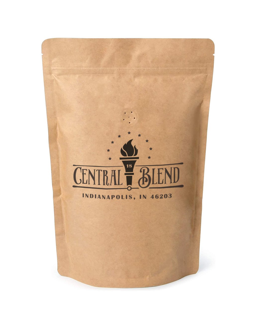 Central Blend Coffee Packaging Label Design