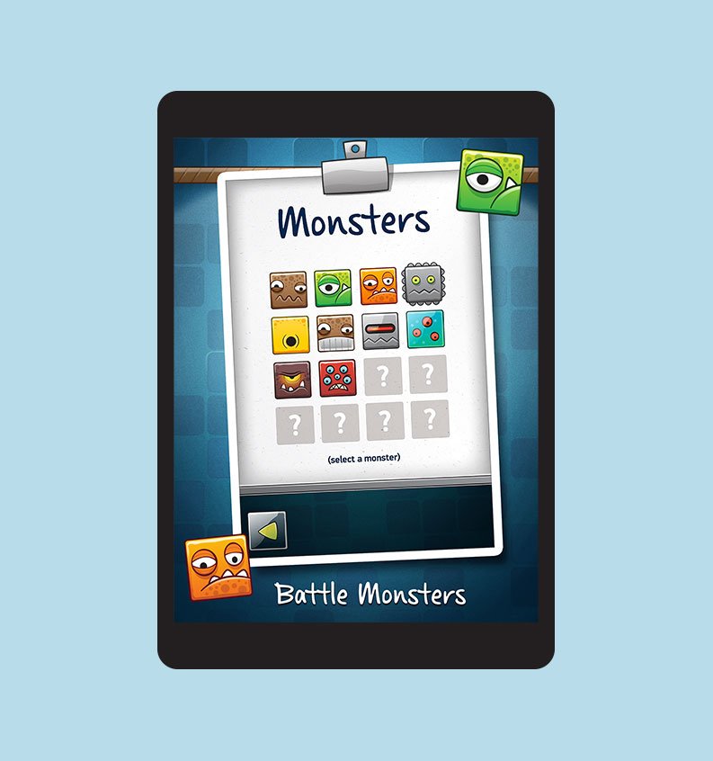 Draw Breaker monster screen showing all the monsters you will have to battle in the game