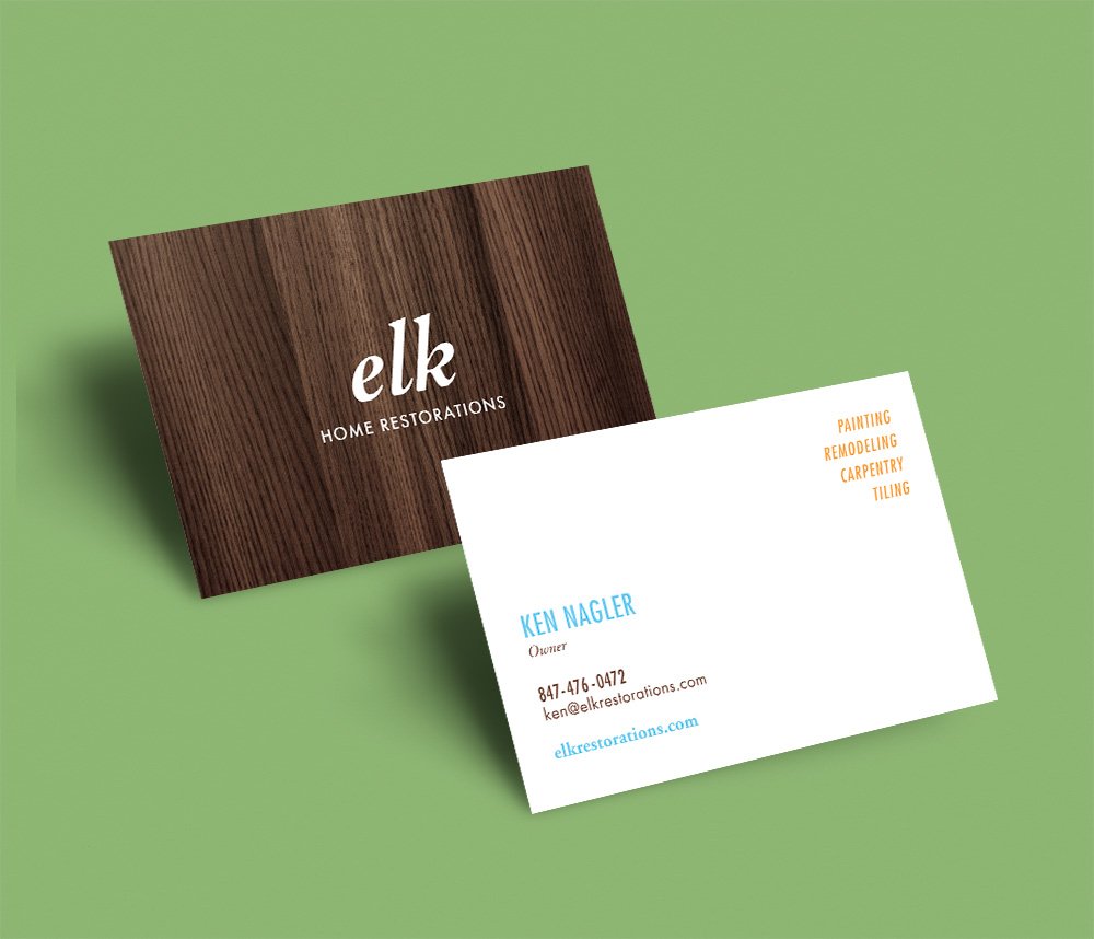 Elk Home Restorations Business Card Design