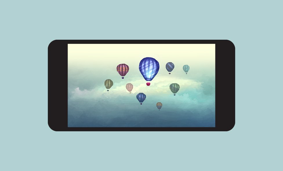 Galaxies of Hope hot air balloons flying together in the sky