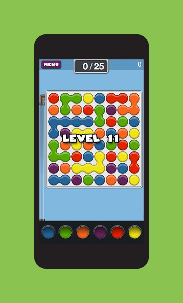 Globs mobile game on device showing level 11 gameplay