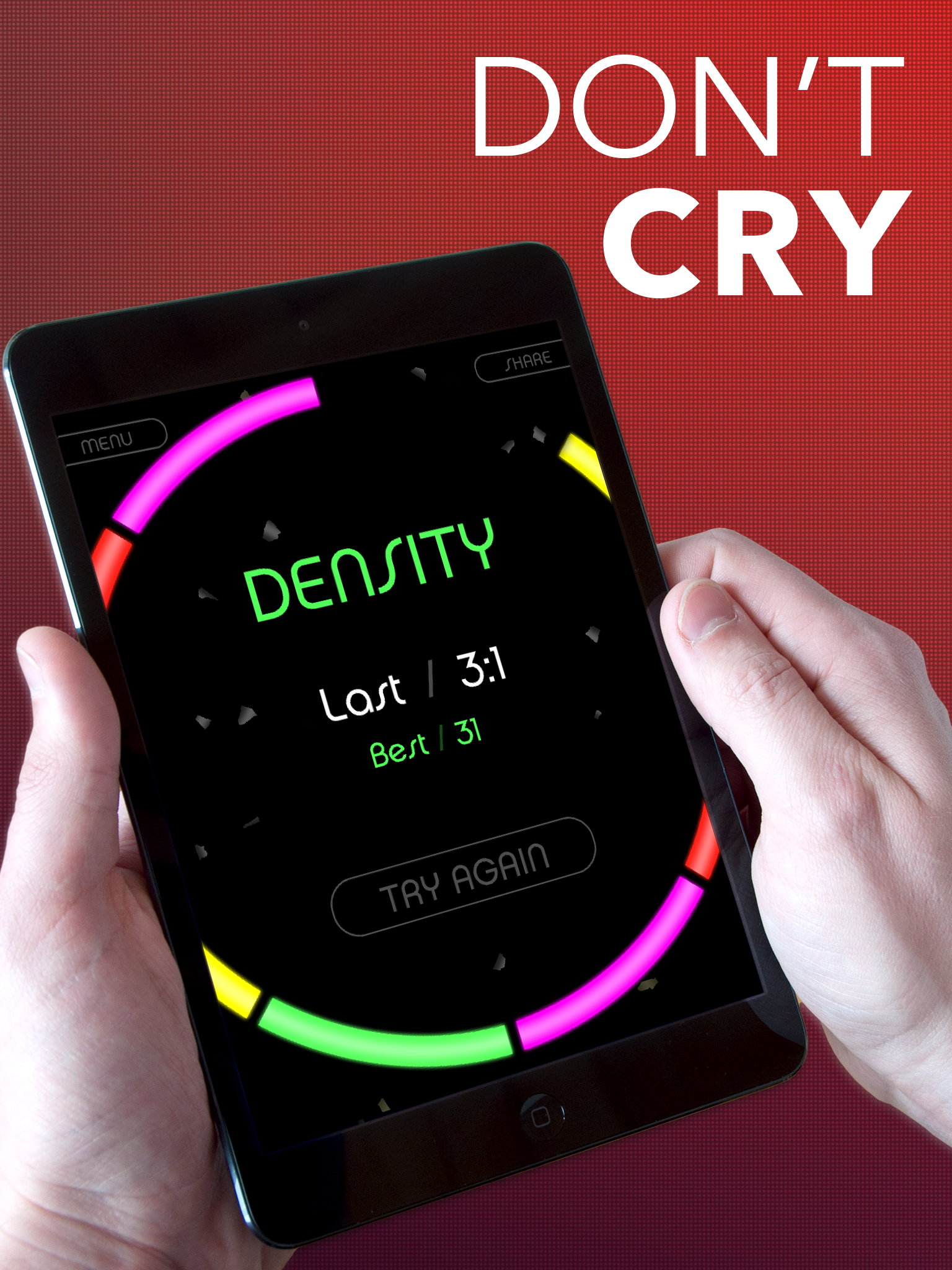 Lumena gameplay don't cry on game over screen