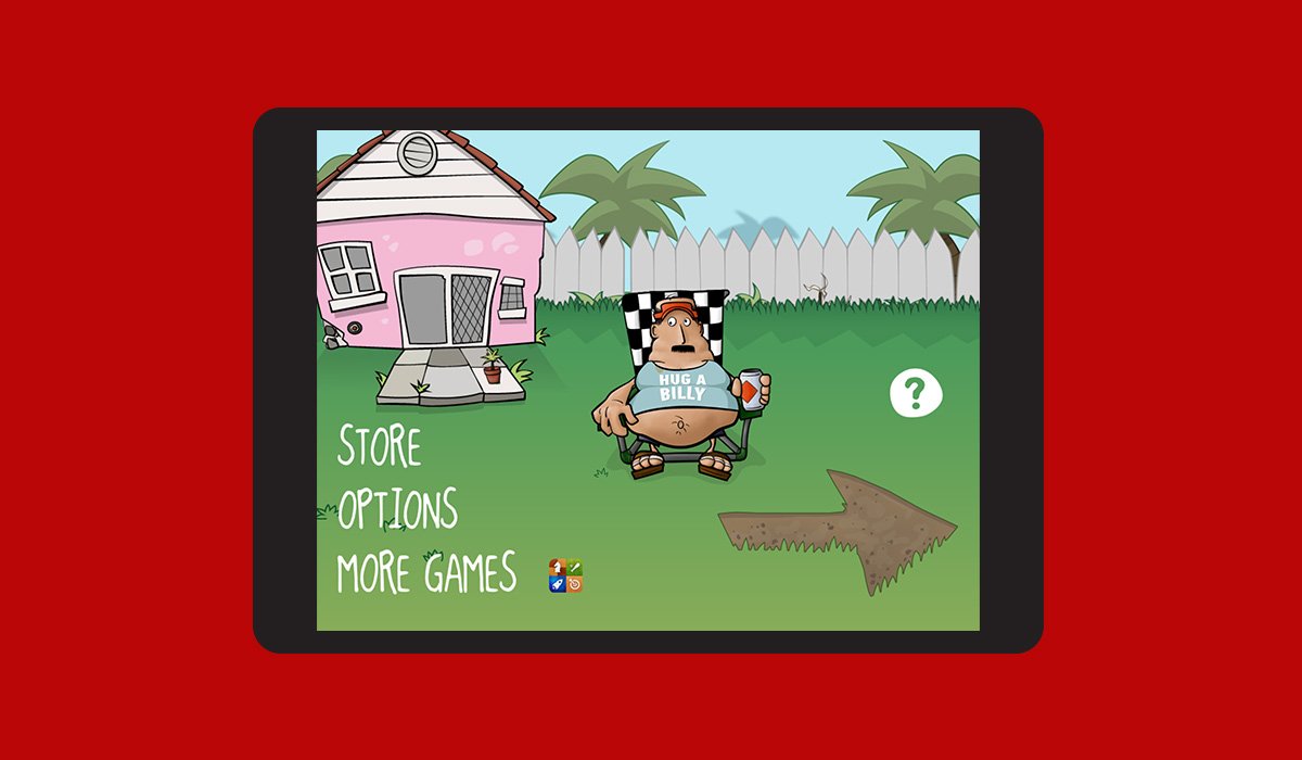 Mobile device showing Mosquito Madness main menu screen