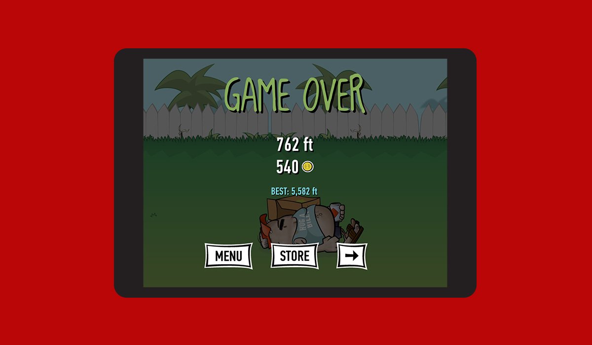 Mosquito Madness game over screen on a mobile device