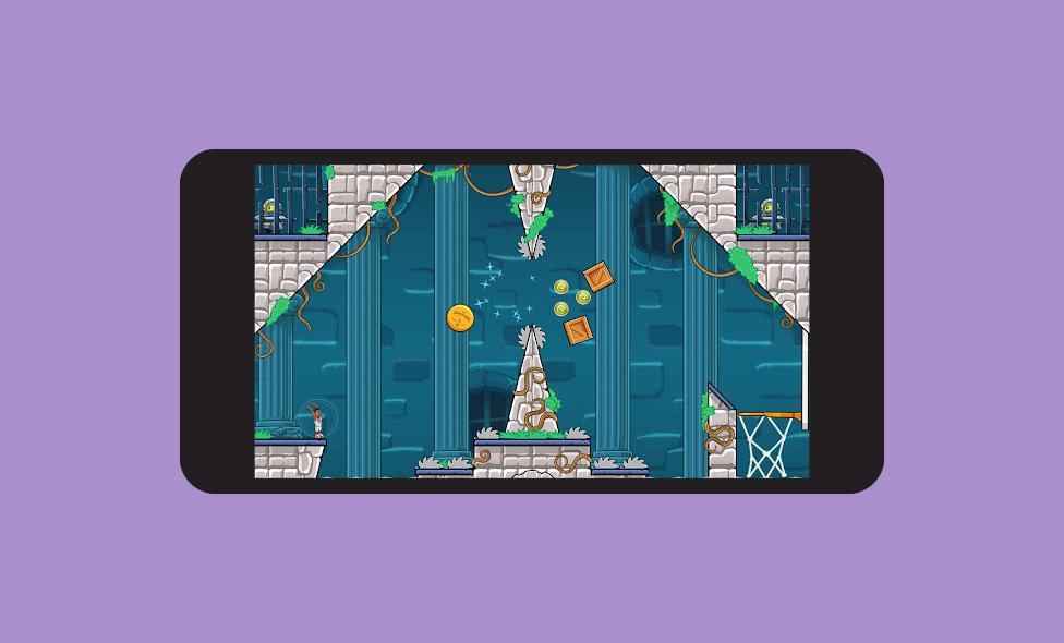 NBA Escape gameplay with ball smashing crates