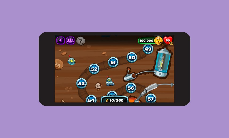 NBA Escape level select screen on mobile device