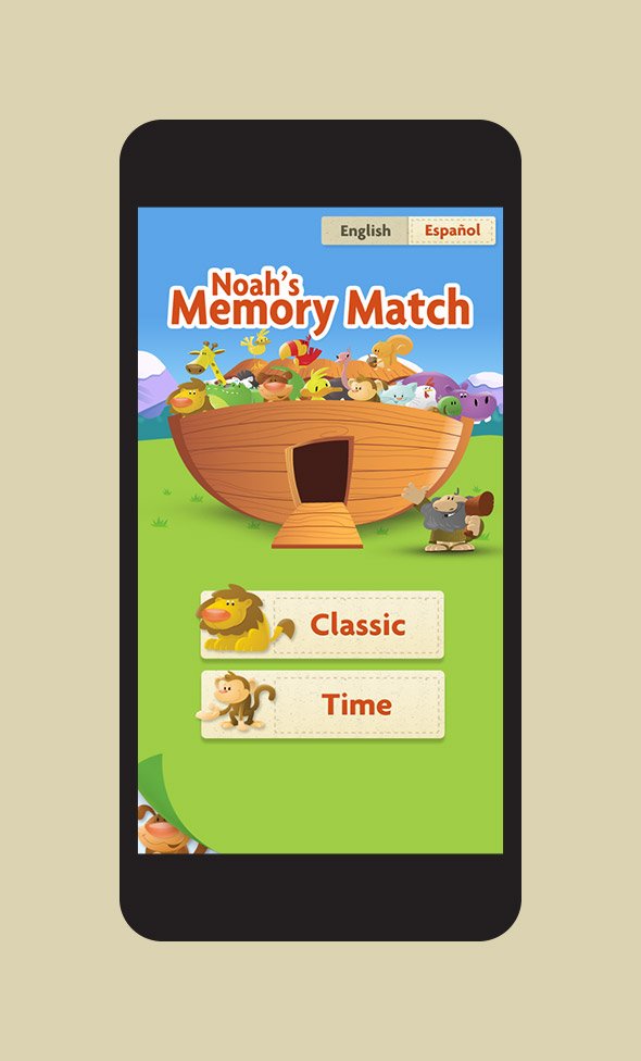 Noah's Memory Match title screen