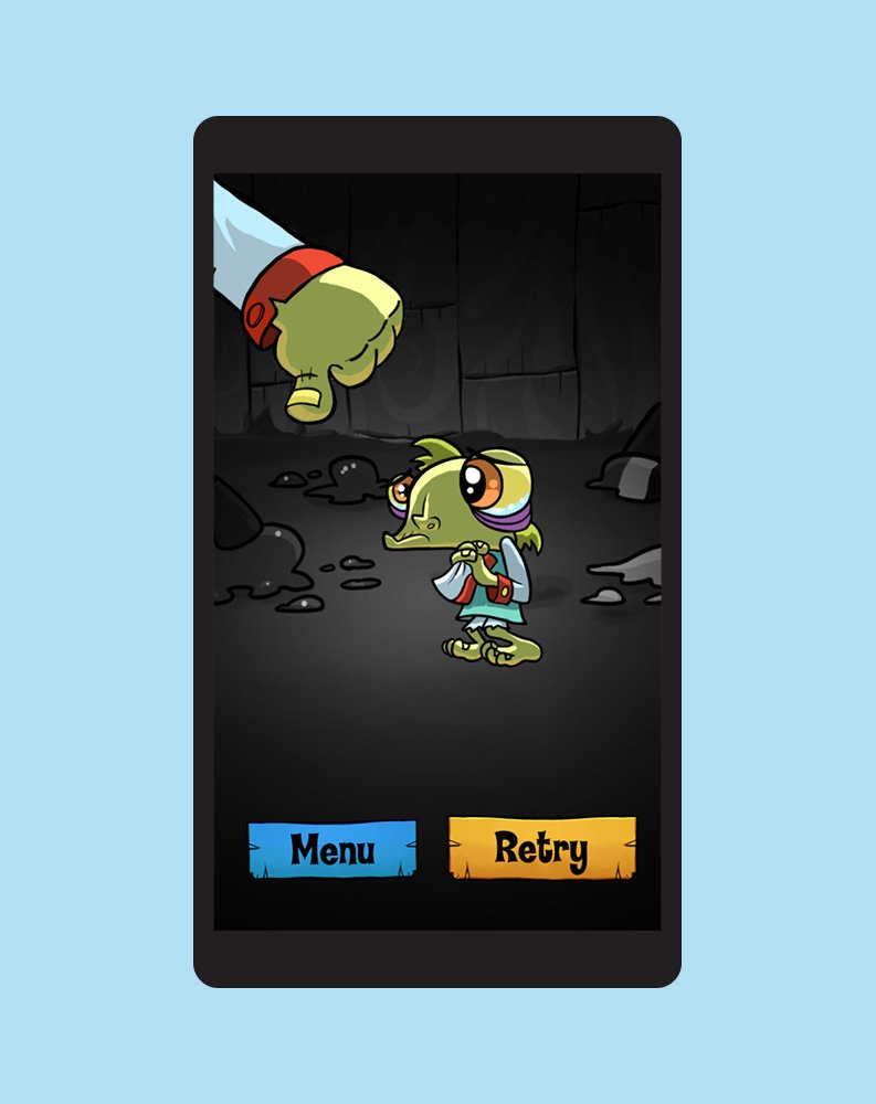 Zombies Ala Mode game over screen with player being fired from job